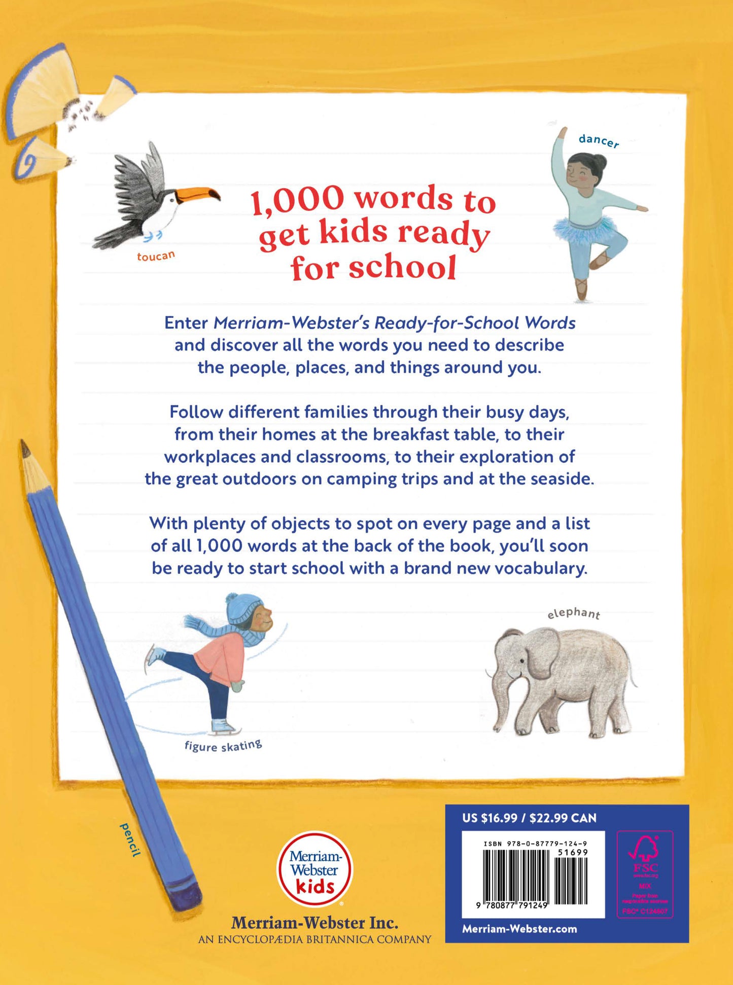 Back Cover of Merriam-Webster's Ready-for-School Words