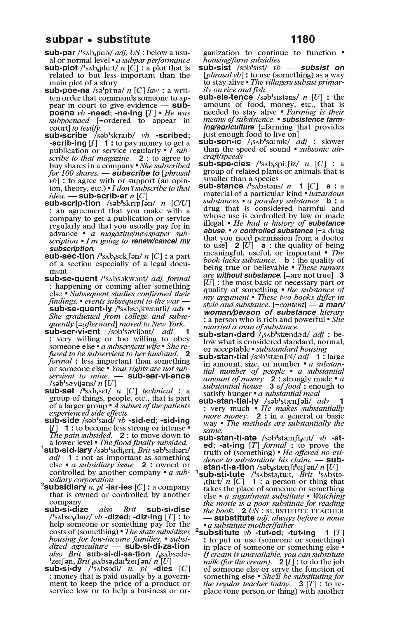 Merriam-Webster's Essential Learner's English Dictionary page 1180