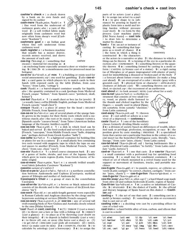 Sample page from Merriam-Webster's School Dictionary