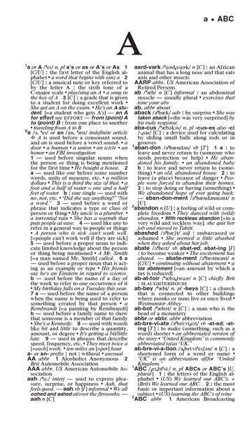 Merriam-Webster's Essential Learner's English Dictionary page A