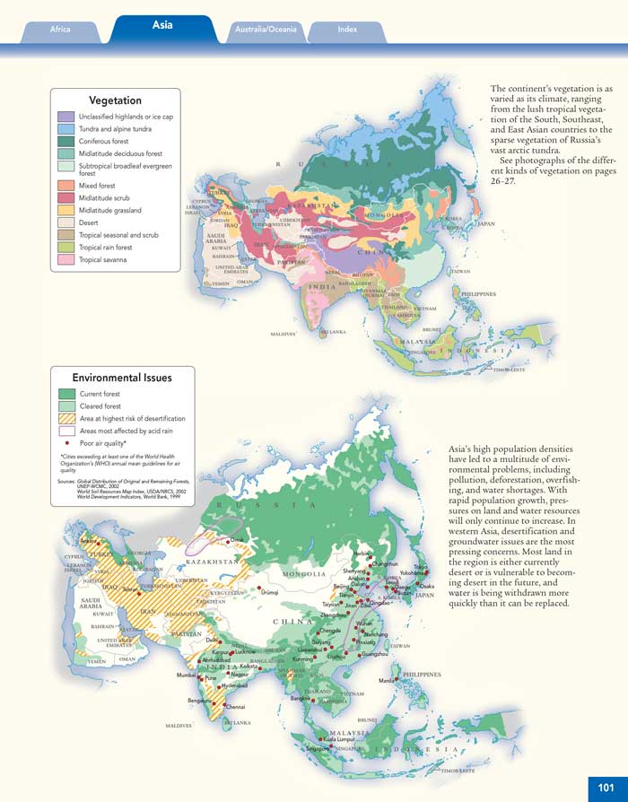 Merriam-Webster's Student Atlas page 101