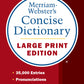 Cover of Merriam-Webster's Concise Dictionary, Large Print Edition