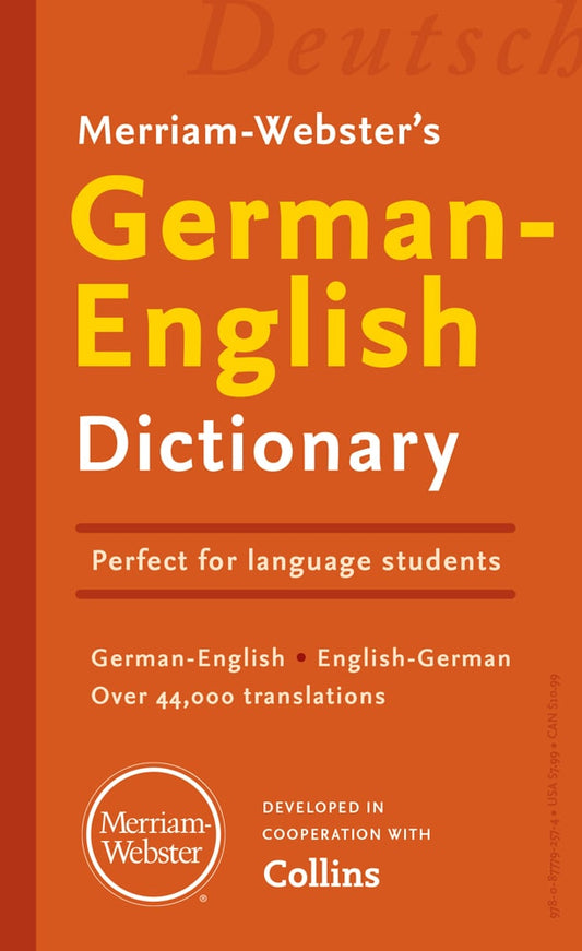 Cover of Merriam-Webster's German-English Dictionary