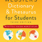 Cover of Webster's Dictionary and Thesaurus for Students, Third Edition, with Full-Color World Atlas