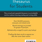 Webster's Thesaurus for Students, Fourth Edition back cover