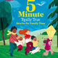 Cover of Britannica's 5-Minute Really True Stories for Family Time. Subtitle reads 30 amazing stories featuring dinosaurs, helpful dogs, playground science, family reunions, a world of birthdays and so much more!