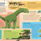 Pages 32-33 of Dinosaurs: 400 Words for Budding Paleontologists. Spread is titled "Record-Breakers: Extraordinary Dinosaurs" with short paragraphs about different dinosaurs.