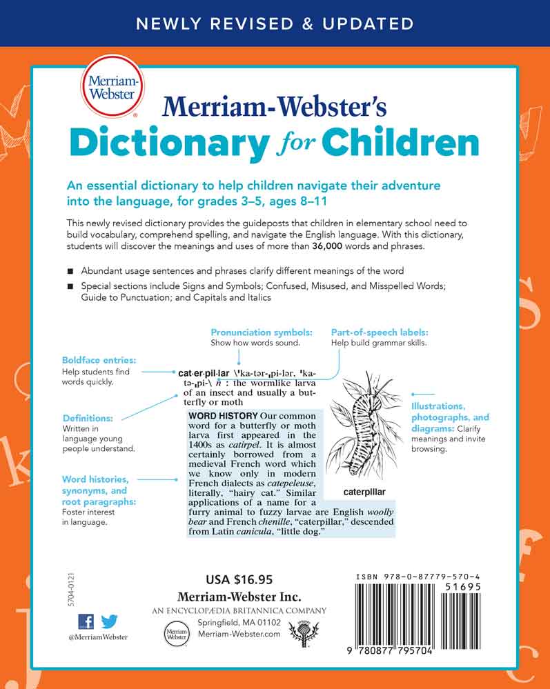 Merriam-Webster's Dictionary for Children back cover