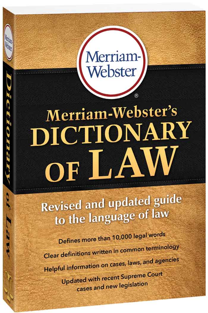 Merriam-Webster's Dictionary of Law 3D cover