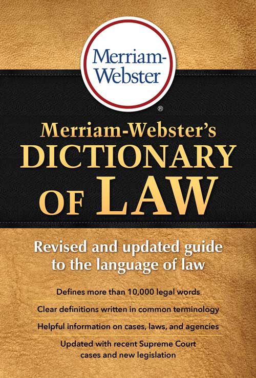 Merriam-Webster's Dictionary of Law cover