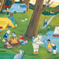 Inside spread from Merriam-Webster's Ready-for-School Words: A camping adventure in the woods.