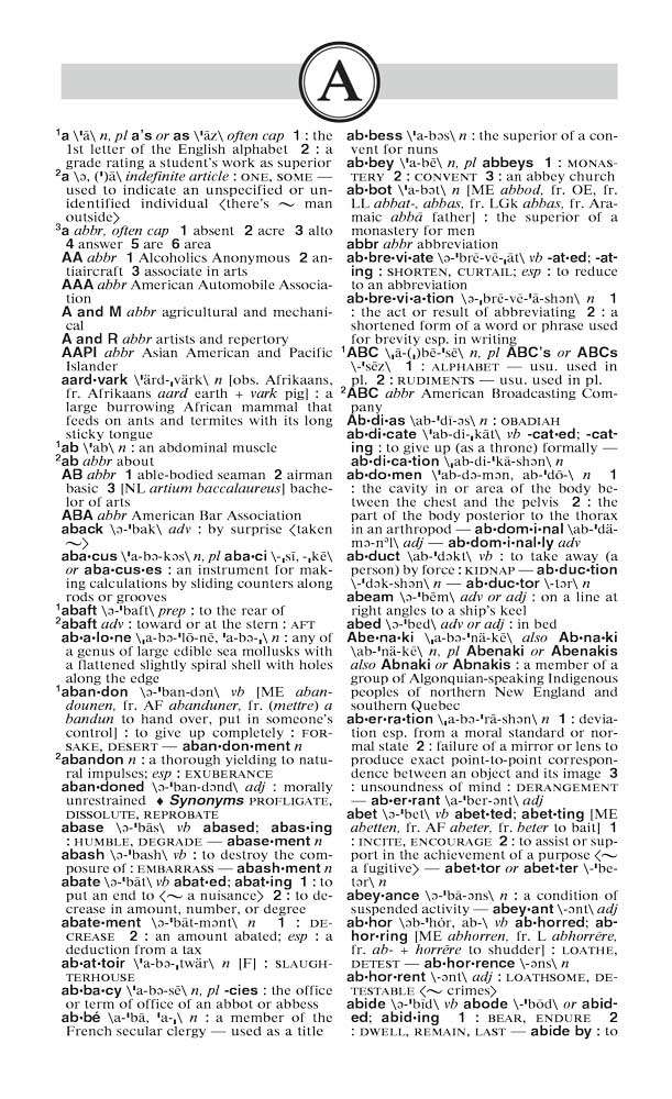 BEGIN - English open dictionary