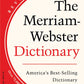Cover of The Merriam-Webster Dictionary, Mass-Market. A red background with a large cream colored circle positioned to the right of the page, with text in the circle.