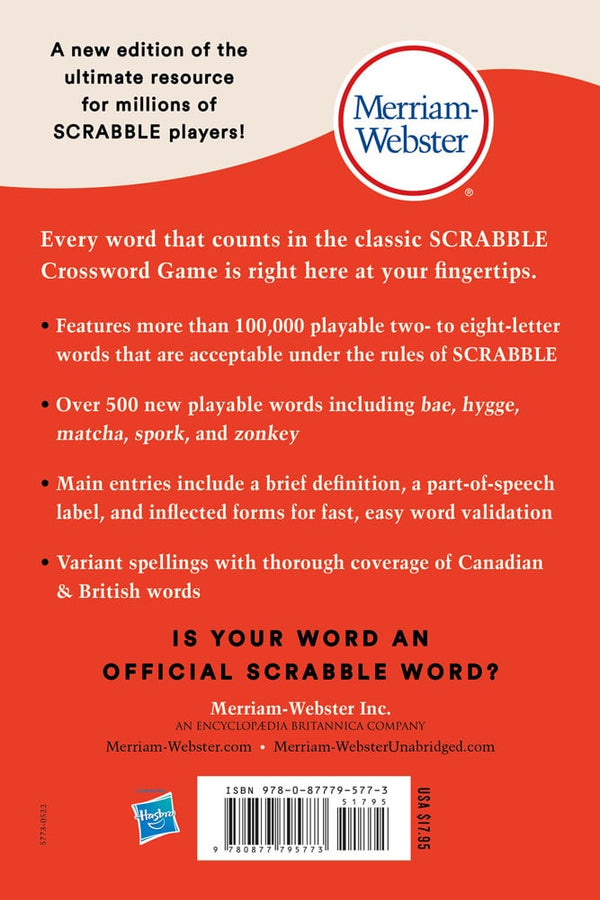 The official scrabble players dictionary seventh edition merriam