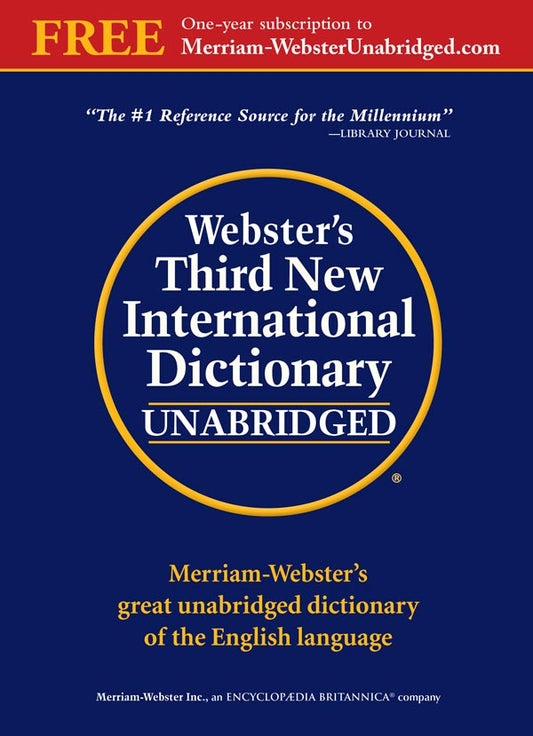 Webster's Third New International Dictionary, Unabridged cover